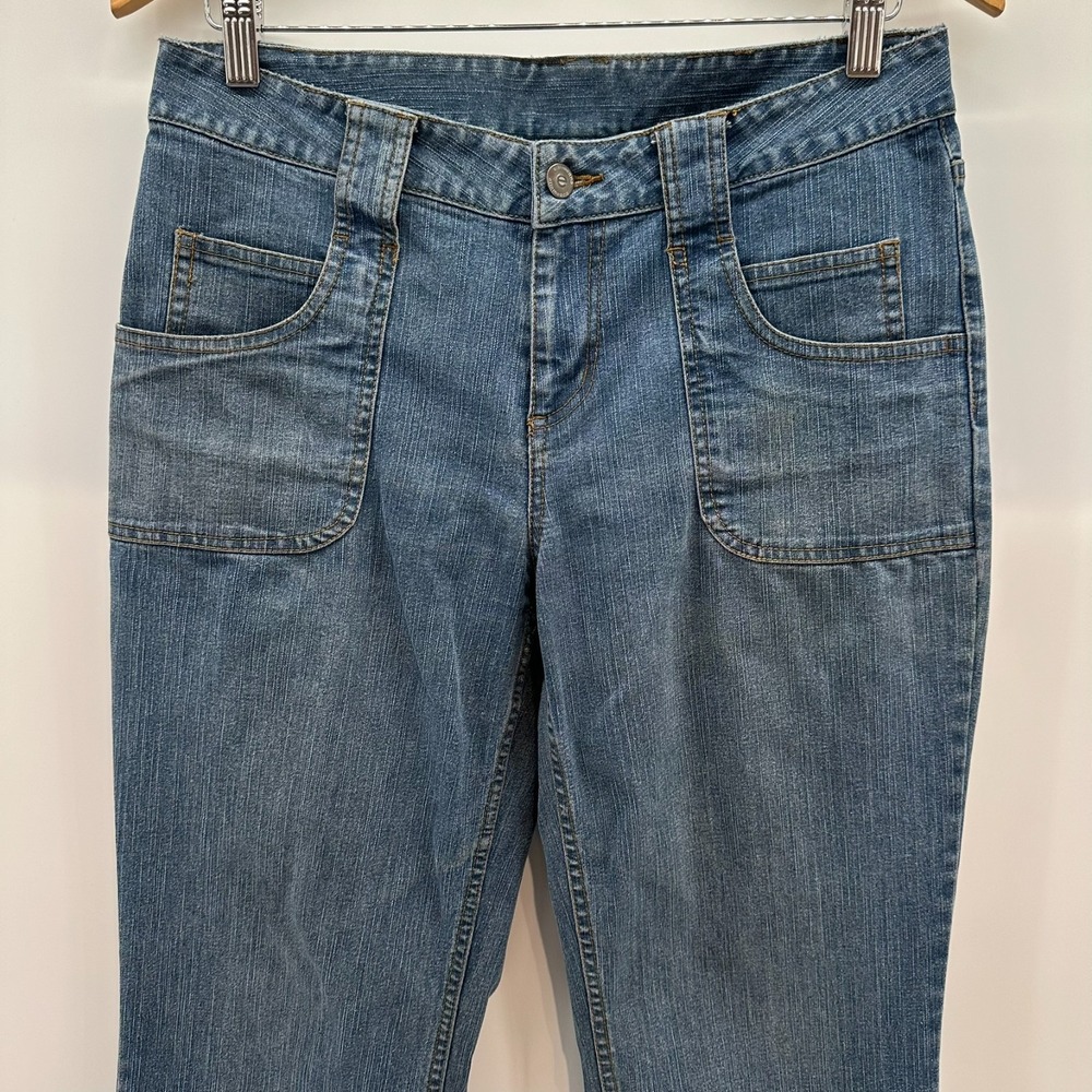Y2K Ellemenno Jeans Womens 9 Blue Denim Mid Rise Flared Leg Comfort Outdoor